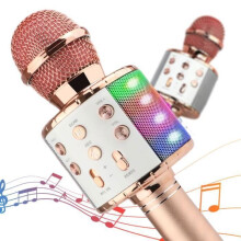 Draadloze karaokemicrofoon voor kinderen - Zingen, meisjes, jongens, kerst- en verjaardagscadeau - Roze