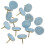 45Pièces Mini Punaises Bleues Pour Et Décoration 3