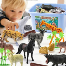 58 stuks dierenspeelgoed, simulatie van een bosdierentuin, kinderspeelgoed - Mingmei