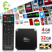 WEIRAY Smart Media Set Top Box 4GB+32GB X96mini Android 7.1 Amlogic S905W Quad Core 4K HDTV HDR WiFi