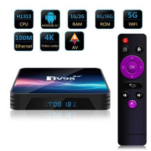 TV98 Android TV -boksi, Android 12 H616 neliydinprosessori 2G + 16G TV -boksi - 2.4G ja 5G - Netflix Google Store, Android-A1 -mediaboksi