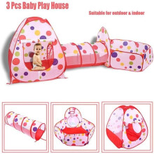 Tenda da gioco per bambini in 3 pezzi con tunnel e piscina di palline, giocattolo per bambini, regalo