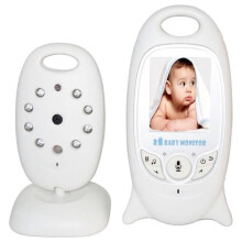 Baby monitor LCD a colori da 2", baby monitor digitale con video a 2,4 GHz + telecamera con visione notturna e sorveglianza...
