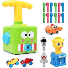 Carrinho de balão inercial infantil, veículo aerodinâmico divertido e educativo de ciências.