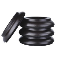 Juego de 4 protectores de patas de piano de madera dura, acabado roble negro