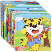 Houten puzzel voor kinderen - Dieren - 12 stukjes - Educatief speelgoed voor jongens en meisjes