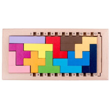 Puzzle Tangram in legno - Gioco di Tetris 3D - Per adulti e bambini - Meno di 100 pezzi