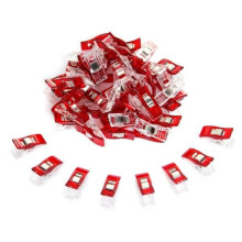 Fabric Clips - Unspecified - 50 Pieces - Plastic - Red - High Load Capacity