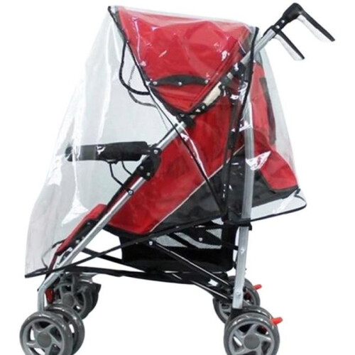 Capa de chuva universal Pinji para carrinho de bebê, impermeável, preta.