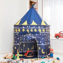 Tenda Azul Infantil para Bebê - Castelo de Princesa - Espaço Amplo - Fácil de Montar - Bolsa de Transporte Grátis