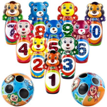 Animal Bowling Set - ZGEER - Kids Bowling Set - Outdoor - 10 Pins - 2 Balls