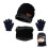 Set 3 in 1 per bambini - Marca - Modello - Lana - Nero - Caldo e confortevole 1