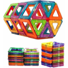 50 pezzi di mattoncini magnetici 3D fai da te giocattoli educativi per bambini