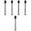 5Pièces Mini Feu Signal Noir Décor Miniature Paysage 4