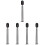 5Pièces Mini Feu Signal Noir Décor Miniature Paysage 5