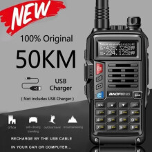 81f6f4 2021 NUEVO UV-S9 Plus Potente Walkie Talkie Radio Transceptor 10W 50KM Largo Alcance Portátil Para Negro Euro-X