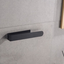Zelfklevend handdoekrek voor badkamer, zonder boren, voor keuken, roestvrij staal - 23 cm, zwart