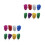 16Pièces Pompons Cheer Plastic Officiels Accessoires Supporteurs 10