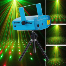 Miniproyector Getek para DJ, iluminación de escenario, discoteca, láser R&G, espectáculo de iluminación para fiestas (azul)