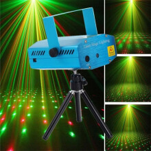 Mini proiettore da palco per DJ, discoteca, illuminazione laser per feste R&G, plug-in (blu)