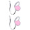 2Pièces Laisse Rétractable Rose Avec 5