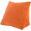 Almofada de encosto - Não especificada - Triangular - Veludo cotelê - Capa removível - Laranja 1