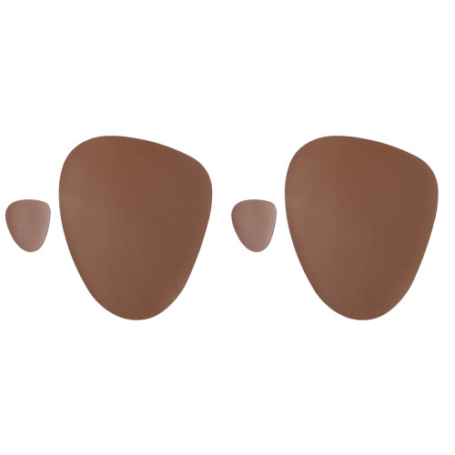 4Pièces De Table Dessous De Verre Cuir PU Marron Imperméables 1