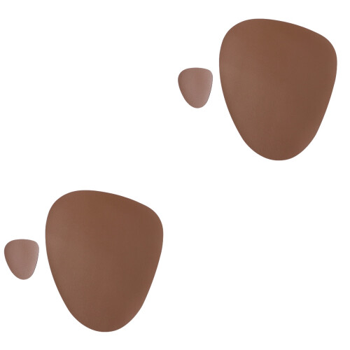 4Pièces De Table Dessous De Verre Cuir PU Marron Imperméables 2