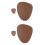 4Pièces De Table Dessous De Verre Cuir PU Marron Imperméables 5