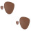 4Pièces De Table Dessous De Verre Cuir PU Marron Imperméables 6