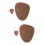 4Pièces De Table Dessous De Verre Cuir PU Marron Imperméables 7