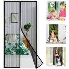 Magnetisch raamhor, anti-muggen, anti-vliegen, zwart (120 x 210 cm)