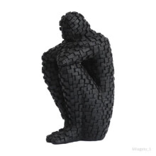 Stevige decoratieve boekensteunen voor boeken, zwarte decoratieve figuur.