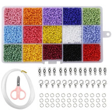 Perline di semi, perline di vetro da 3 mm per bracciali, collane e creazioni di gioielli per bambini