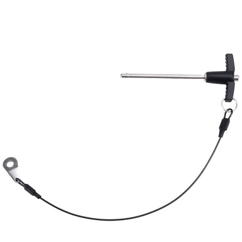T Handle Quick Release Pin 0.2 Inch Diameter ,Stainless Steel  Locking Pin with Push Button Lanyard Cable
