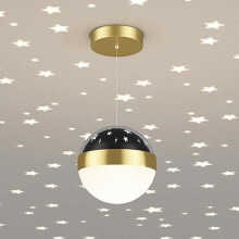 Keijutähti-riippuvalaisin, pallomainen riippuvalaisin, tähtiprojektori, lastenhuoneen kattovalaisin, 12 W LED-riippuvalaisin