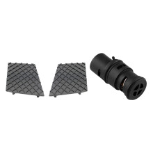1x Oil Cooler Radiator Coolant Expansion Thermostat Tank for E46 X3 E53 & 2x Black Front Bumper Lower Mesh Grill