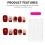 (M) Short Square Stick-on Nails - Nude & Red - Work, Party, Date 1