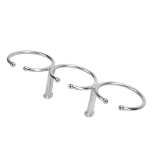 Portavasos para barco de tres anillos 3x91mm, 71mm pulido