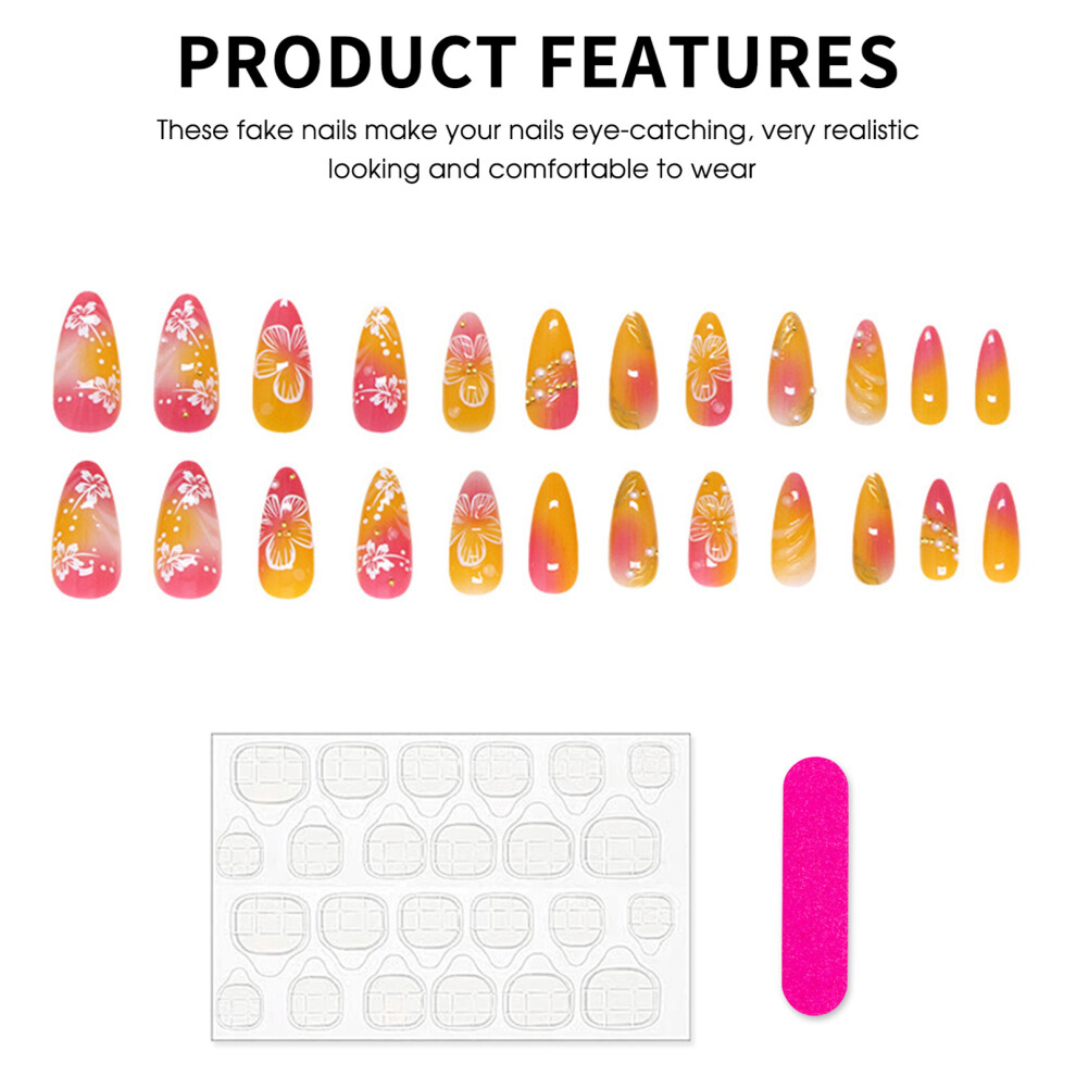 Dachuang Beauty Pink Glossy Fake Nails - Chip-Proof For Women