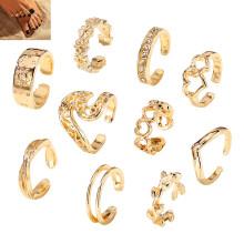 10PCS Hollow Foot Rings, Valentine\'s Gift