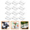 48Pièces Support Porte-Notes Transparent Pour Table Décor 9