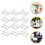 48Pièces Support Porte-Notes Transparent Pour Table Décor 11