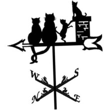 Metalen tuinwindwijzer, professioneel meetinstrument, te monteren op het tuindak, eenvoudig in gebruik - Cat[30]