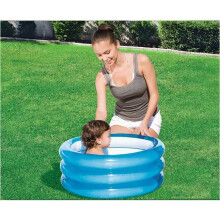Piscina inflável redonda para crianças, brinquedo para casa, banheira inflável, piscina infantil pequena com 3 tubos, 70*30cm