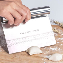 Raspador de masa de pizza de acero inoxidable, herramienta de cocina para hornear pasteles