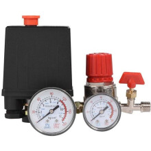 Drukschakelaar voor luchtcompressor  Luchtcompressor met regelaar en manometer - Viergatsversie