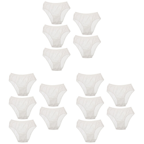 15Pièces Culottes Jetables Coton Blancs Confortables Portables 1