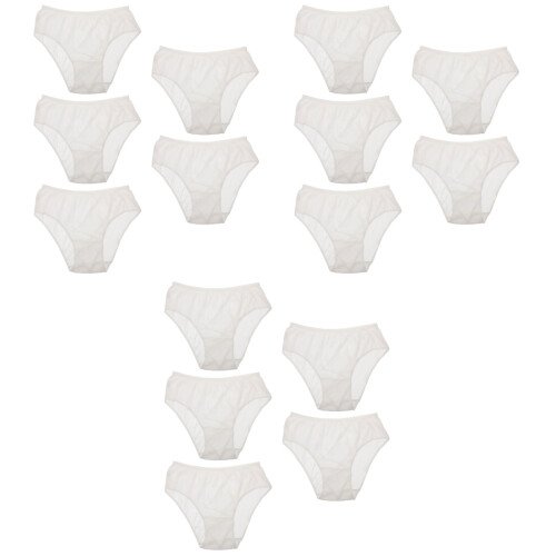 15Pièces Culottes Jetables Coton Blancs Confortables Portables 2
