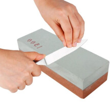 Afilador de cuchillos de doble cara, piedra de afilar, 10 x 3,5 x 2,5 cm, 400# + 1500#